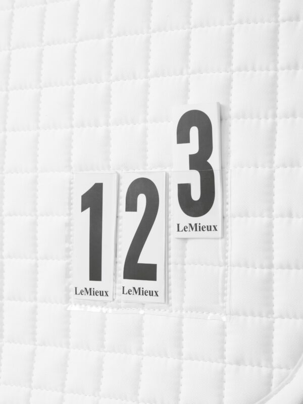 LeMieux Cotton Close Contact Competition Square in White – view 2