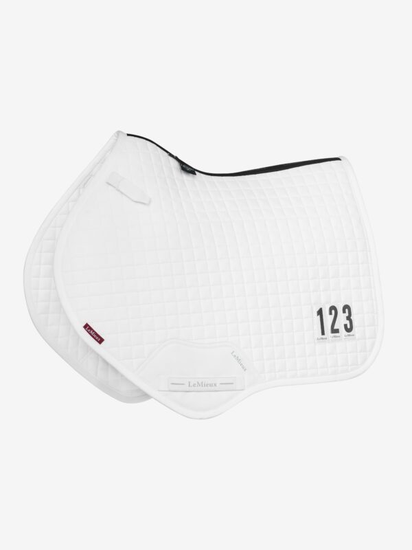 LeMieux Cotton Close Contact Competition Square in White – view 1
