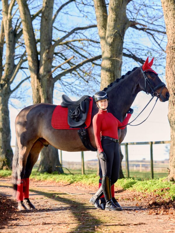 LeMieux Suede Dressage Square in Chilli - view 2
