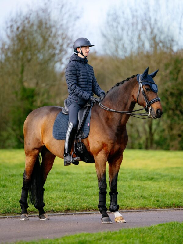 LeMieux Suede Dressage Square in Navy - view 3