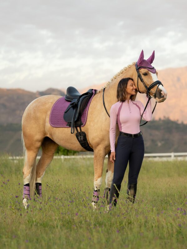 LeMieux Suede Dressage Square in Mallow - view 3