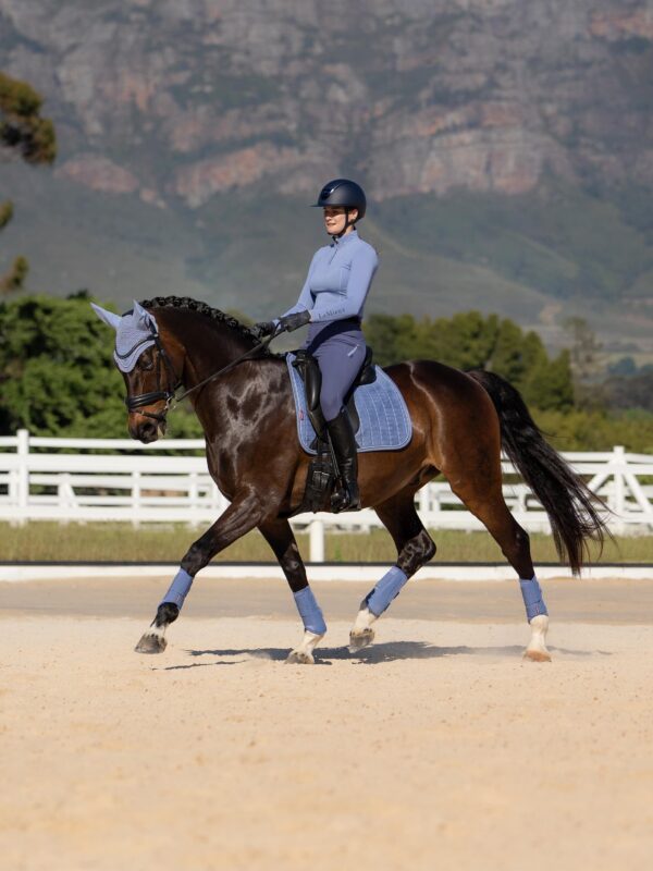 LeMieux Suede Dressage Square in Powder Blue - view 3