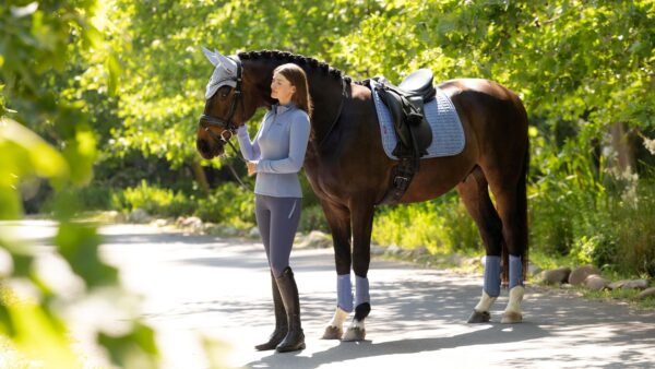 LeMieux Suede Dressage Square in Powder Blue - view 1