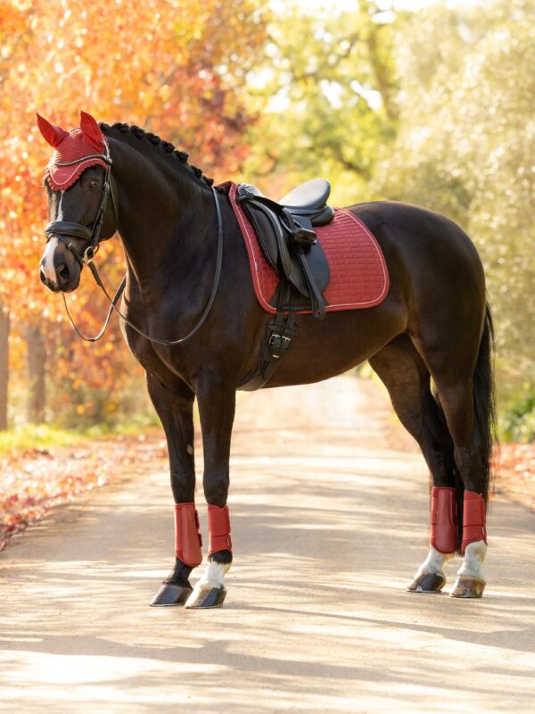 LeMieux Suede Dressage Square in Russet - view 2