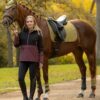 LeMieux Suede Dressage Square in Gooseberry - view 2