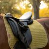 LeMieux Suede Dressage Square in Gooseberry - view 4