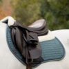 LeMieux Merino+ Suede Classic Close Contact Square in Aloe – lifestyle view 3