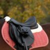 LeMieux Merino+ Suede Classic Close Contact Square in Spiced Earth – lifestyle view 3