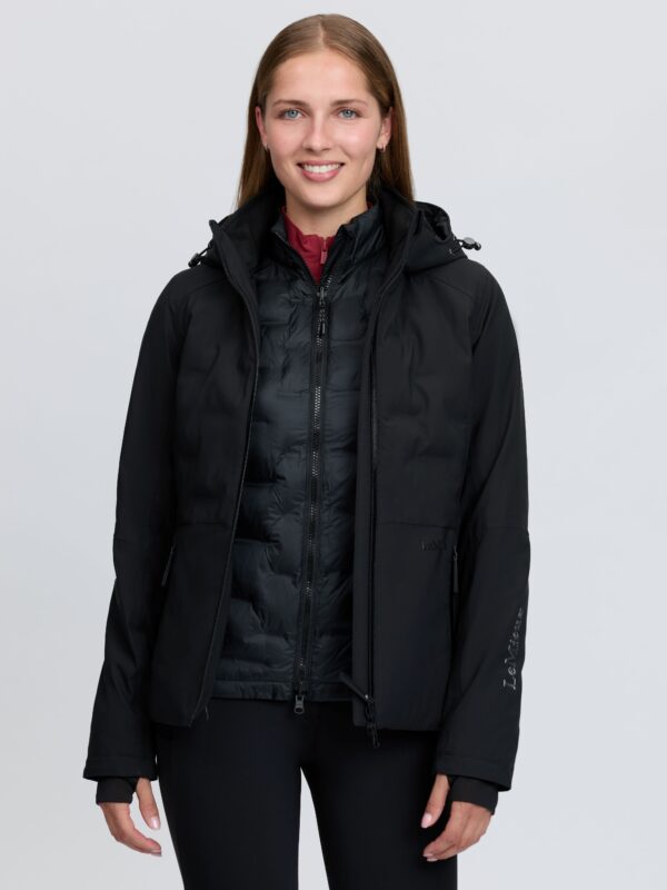 LeMieux Brooke 3 in 1 Waterproof Hybrid Jacket in Black - view 1