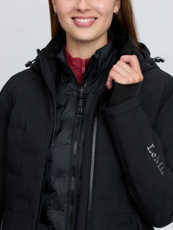 LeMieux Brooke 3 in 1 Waterproof Hybrid Jacket in Black - view 4