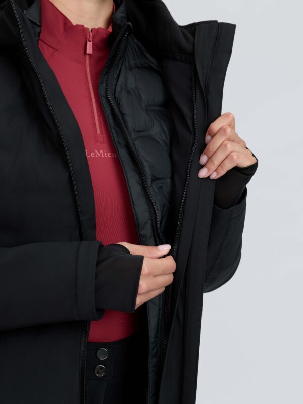 LeMieux Brooke 3 in 1 Waterproof Hybrid Jacket in Black - view 6