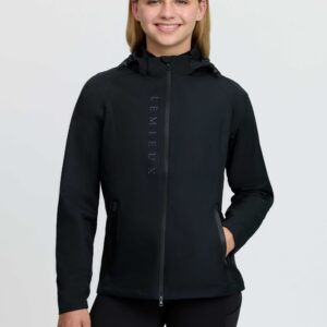 LeMieux Young Rider Tessa Waterproof Jacket in Black – view 1