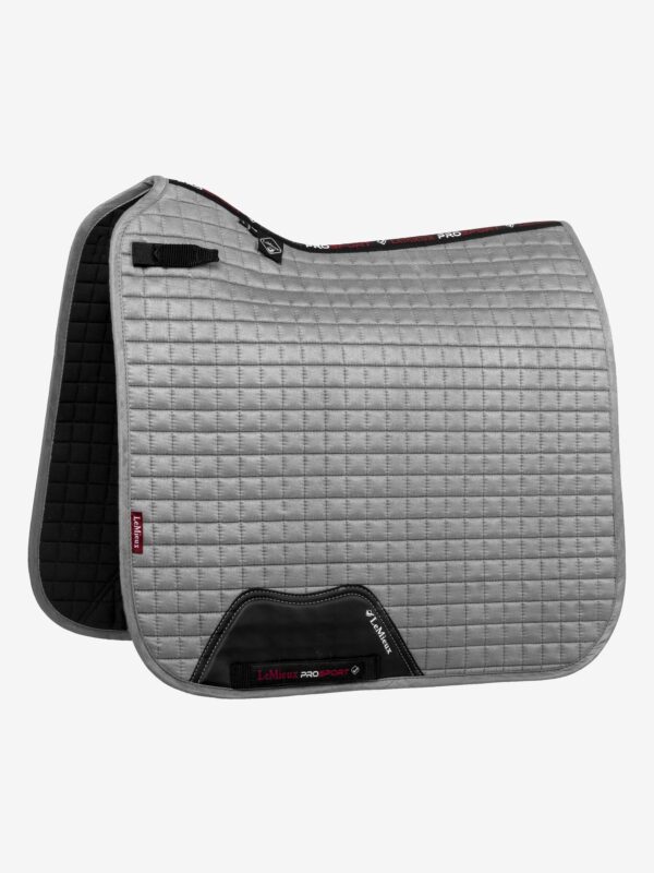 LeMieux Suede Dressage Square in Grey - view 2