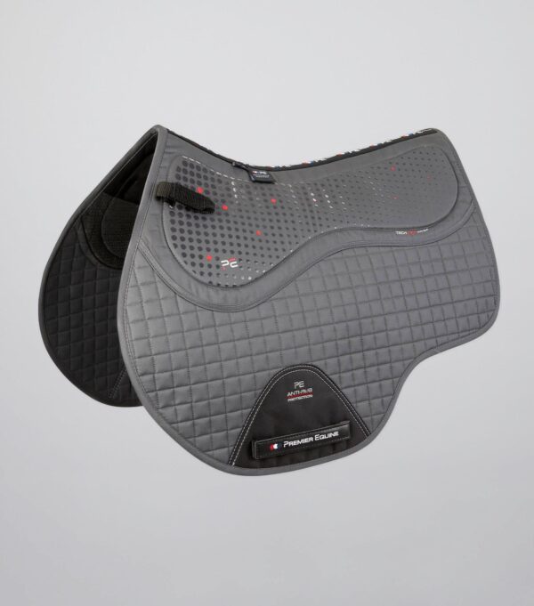Premier Equine Close Contact Tech Grip Pro Anti-Slip GP/Jump Saddle Pad in Grey – view 1