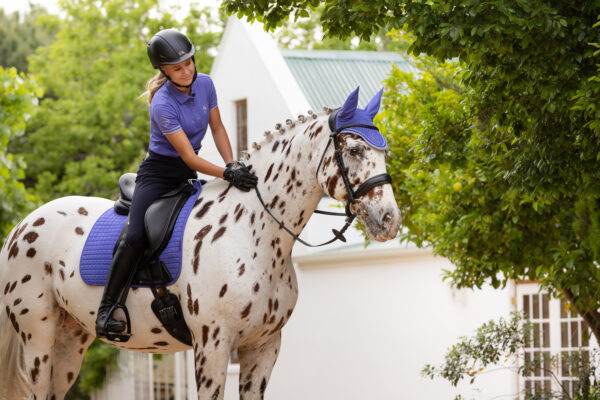 LeMieux Suede Dressage Square in Bluebell - view 4