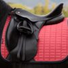 LeMieux Suede Dressage Square in Cranberry - view 4