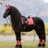LeMieux Suede Dressage Square in Cranberry - view 3