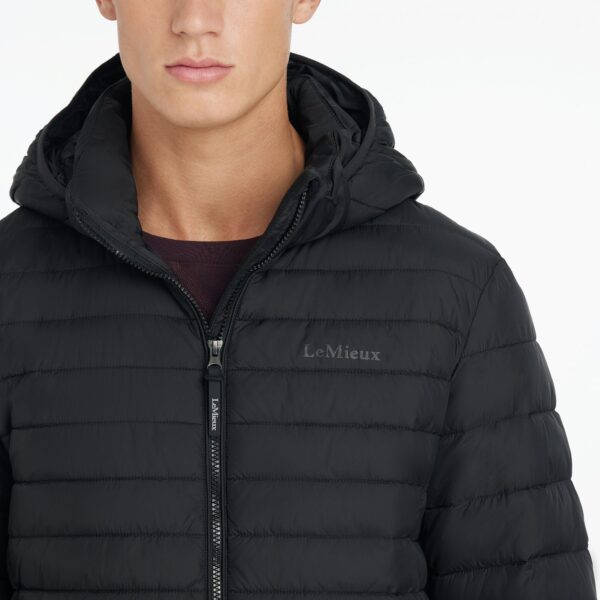 LeMieux Mens Hooded Puffer Jacket in Black - view 3